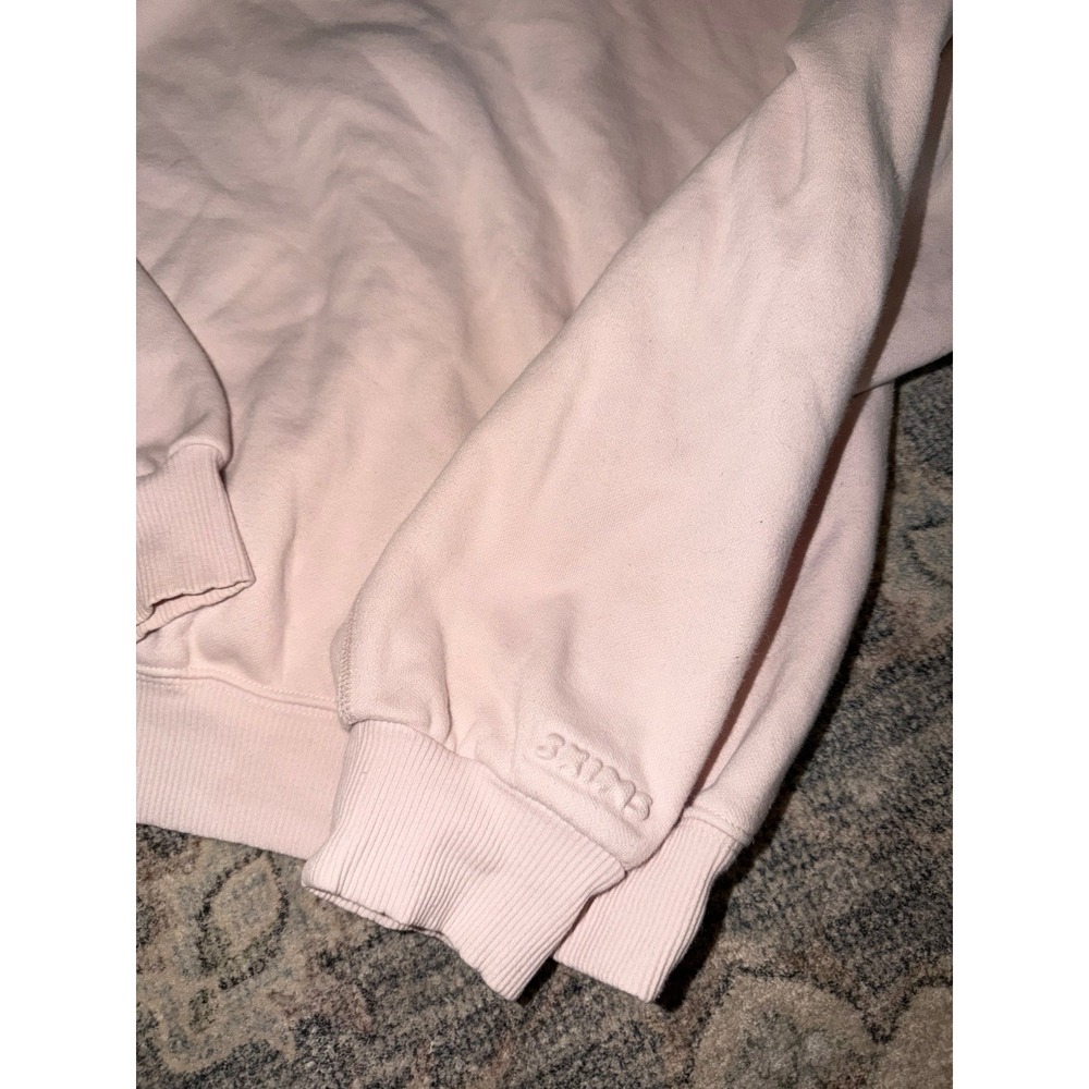 Skims Light Pink Crewneck Long Sleeve Cotton Fleece - Picture 3 of 4